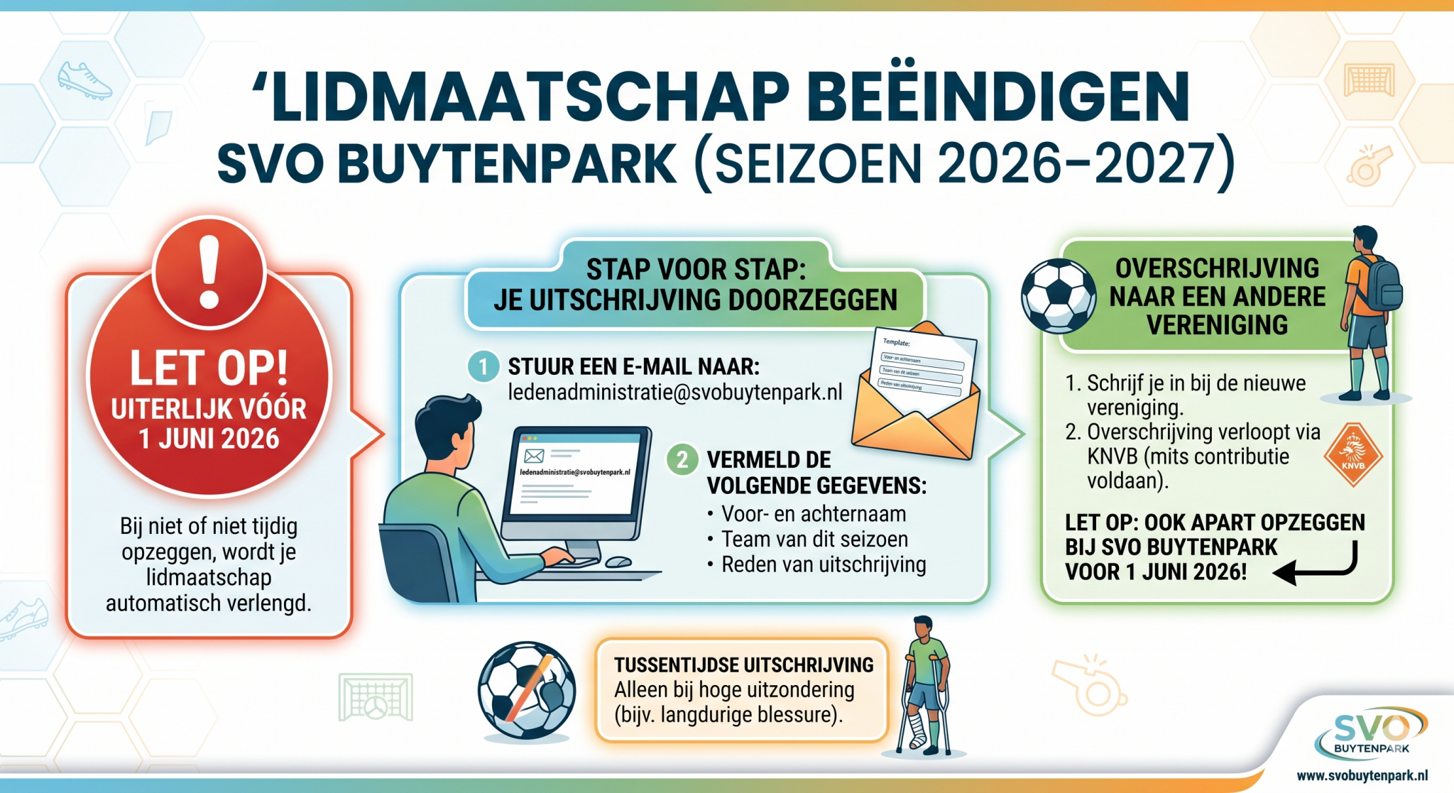 Einde seizoen - informatie overschrijven en stoppen