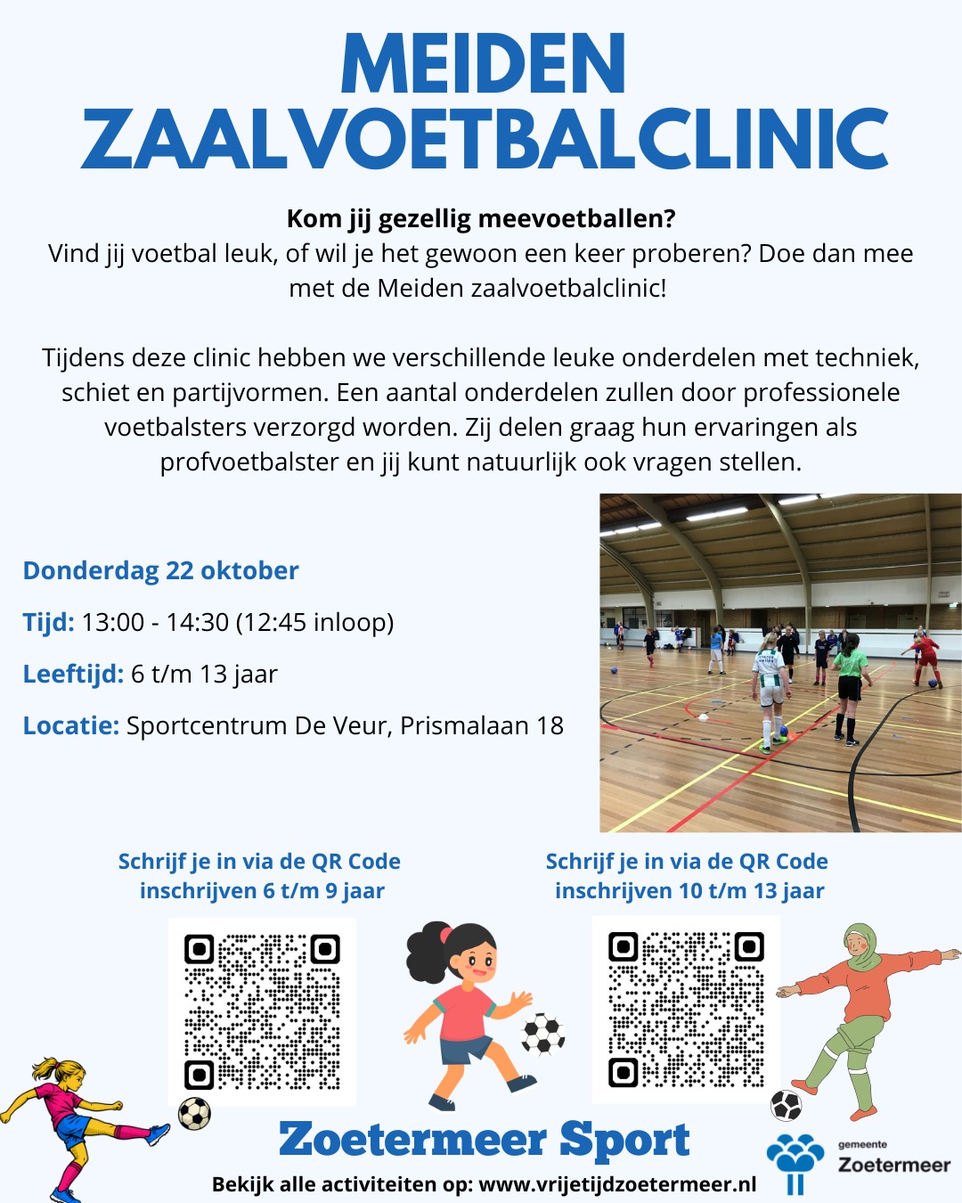 Meidenvoetbalclinic in de herfstvakantie!