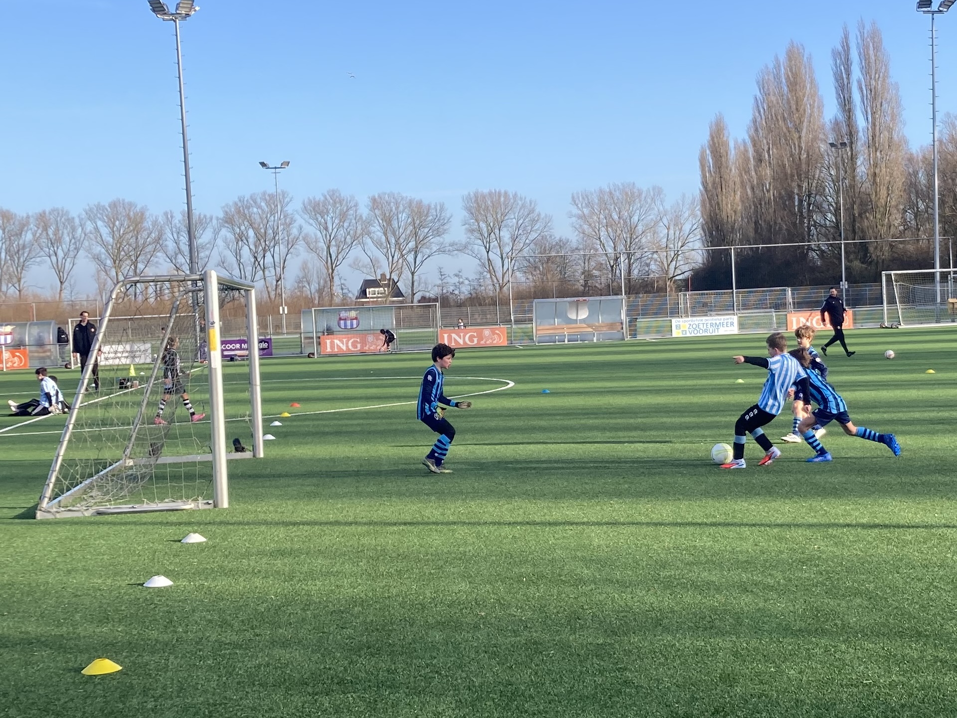 Leuke pot voetbal bij de JO 10-3 tegen Forum Sport